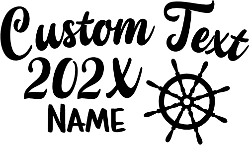 (353) Ship Wheel Custom Text