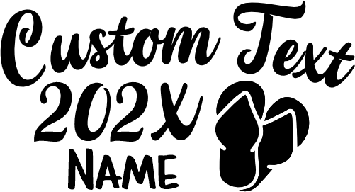 (353) Flip Flops Custom Text