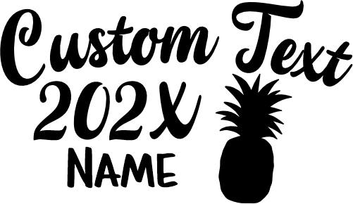 (353) Pineapple Custom Text
