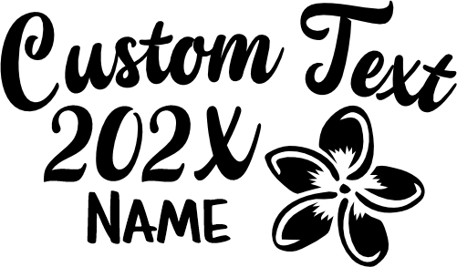 (353) Plumeria Custom Text