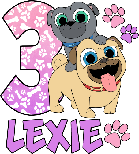 (354-D4-11) Puppy Pals Age Number and Name