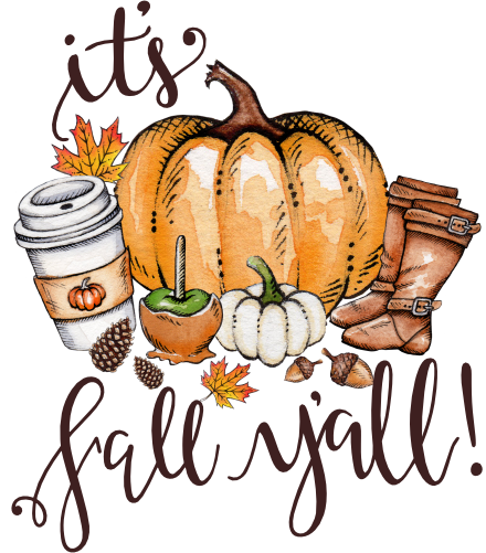 (354-02-S) It's Fall Y'all Marquee Pumpkin Spice Latte Boots