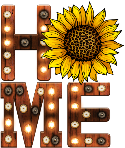 (s354-2L) Marquee Letters Home Sunflower