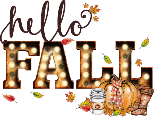 (354-02-N) Hello Fall Marquee Pumpkin Spice Latte Boots