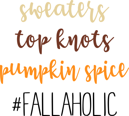 (s354-2J) Sweaters Top Knots Pumpkin Spice #Fallaholic