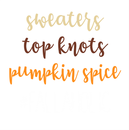 (s354-2J) Sweaters Top Knots Pumpkin Spice #Fallaholic