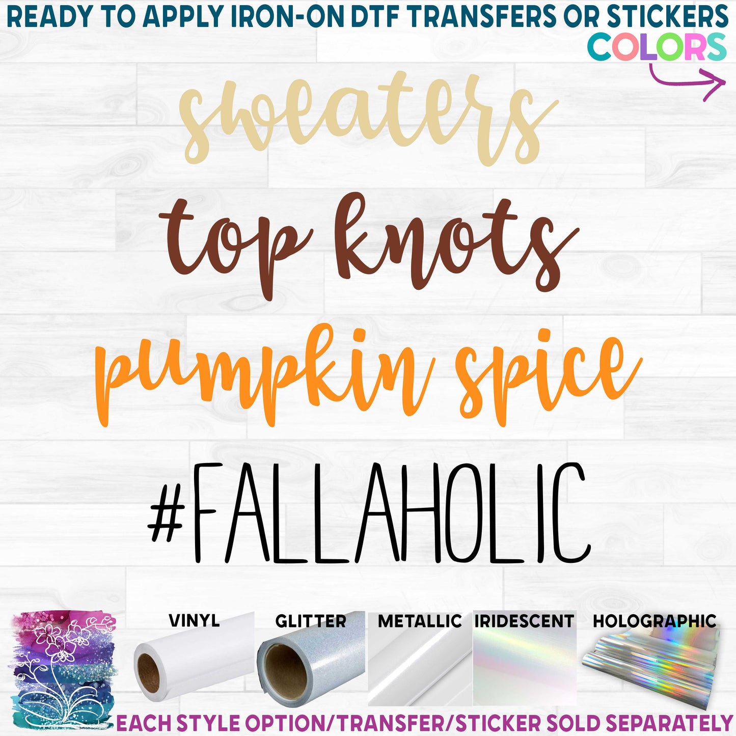 (s354-2J) Sweaters Top Knots Pumpkin Spice #Fallaholic