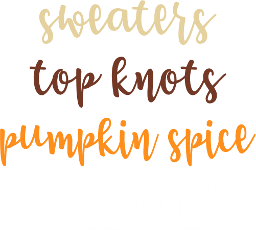 (s354-2J) Sweaters Top Knots Pumpkin Spice #Fallaholic