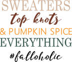 (s354-2T) Sweaters Top Knots Pumpkin Spice #Falloholic