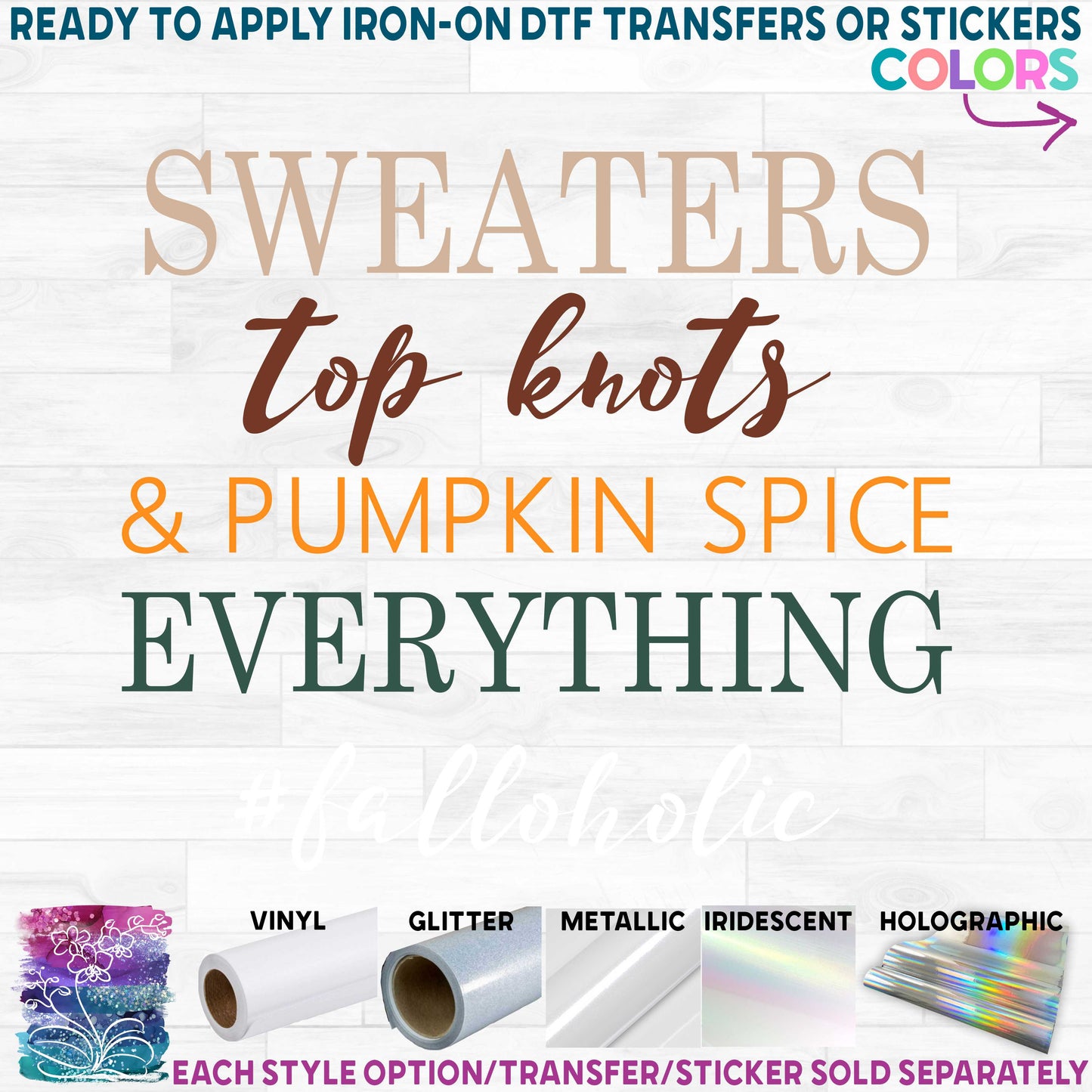 (s354-2T) Sweaters Top Knots Pumpkin Spice #Falloholic