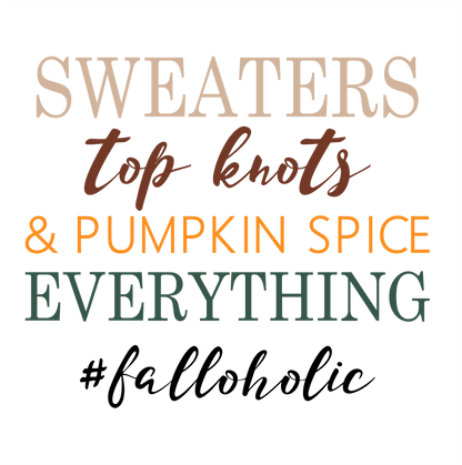 (s354-2T) Sweaters Top Knots Pumpkin Spice #Falloholic