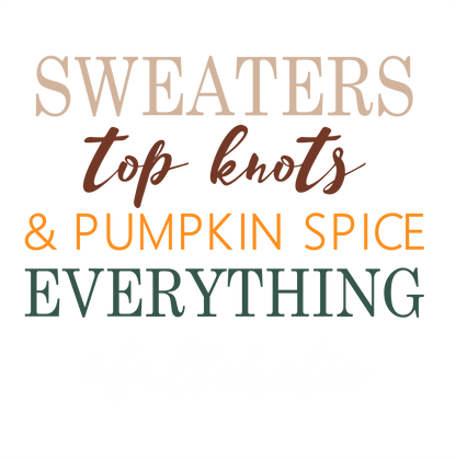 (s354-2T) Sweaters Top Knots Pumpkin Spice #Falloholic