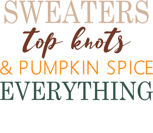 (s354-02-T) Sweaters Top Knots Pumpkin Spice #Falloholic