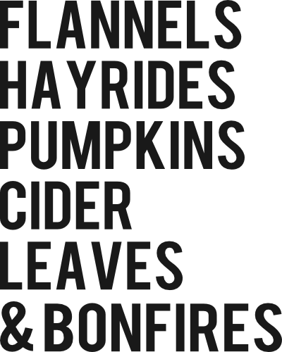 (s354-2H) Flannels Hayrides Pumpkins Cider Leaves & Bonfires
