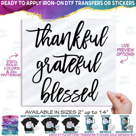 (s354-2B) Thankful Grateful Blessed