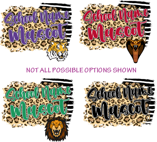 (s145-8) School Name Custom 85+ Mascots