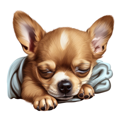 (s356-04-1Q)  Chihuhua Puppy Sleeping