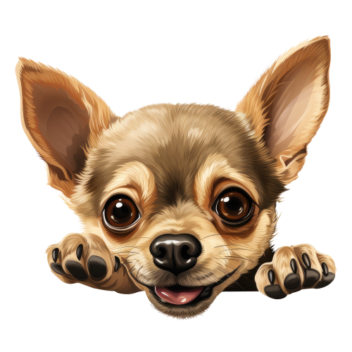 (s356-08-1P)  Peeking Chihuhua