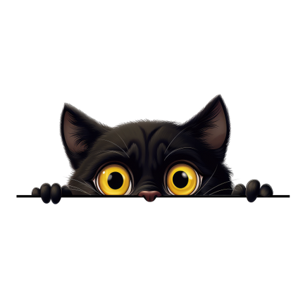 (s356-11-1X) Peeking Bombay Cat