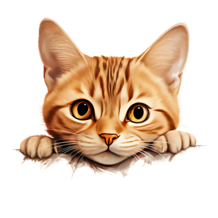 (s356-11-2A) Peeking Colorpoint Shorthair Cat