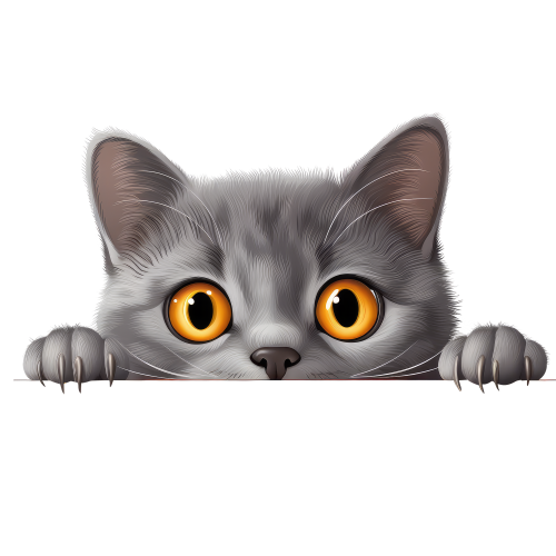 (s356-11-2F) Peeking Korat Cat