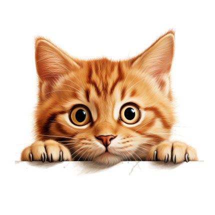 (s356-11-2H) Peeking Manx Cat