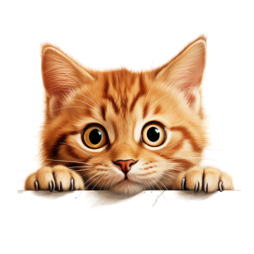 (s356-11-2H) Peeking Manx Cat