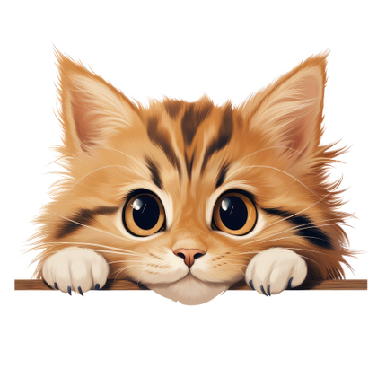 (s356-11-2J) Peeking Ragamuffin Cat