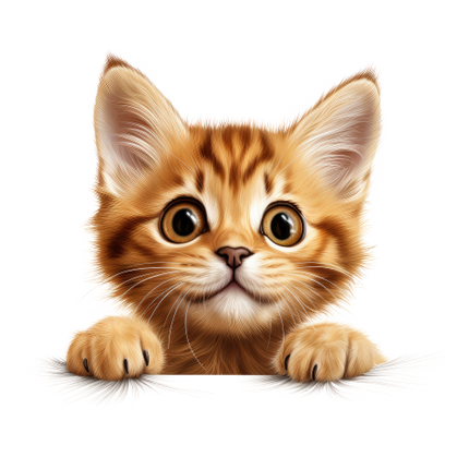 (s356-11-2L) Peeking Singapura Cat