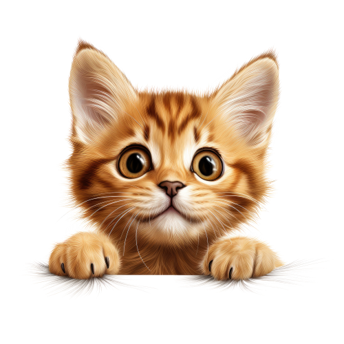 (s356-11-2L) Peeking Singapura Cat