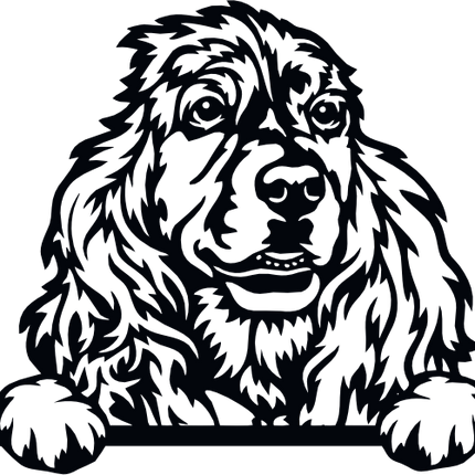 (s356-01-1L) Peeking Dog