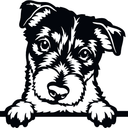 (356-01-1X) Peeking Dog