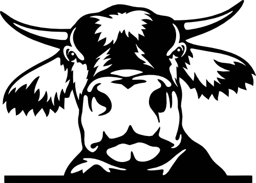 (356-02-1A) Peeking Cow