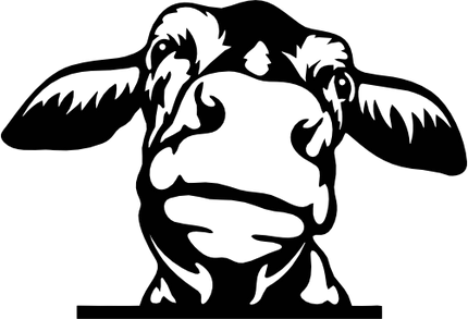 (s356-02-1B) Peeking Cow
