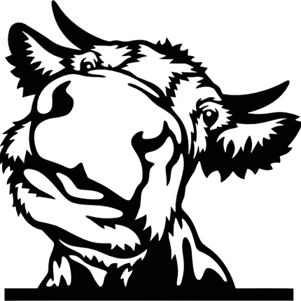 (s356-02-1C) Peeking Cow