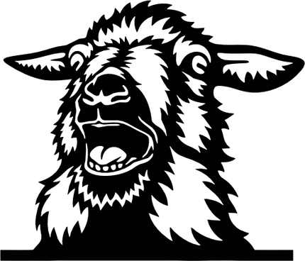 (356-02-1K) Peeking Sheep