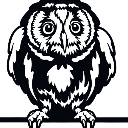 (356-03-2A) Peeking Owl