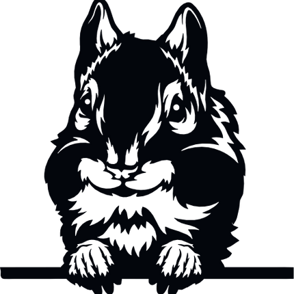 (356-03-1B) Peeking Chipmunk