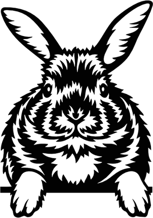 (356-03-1H) Peeking  Bunny