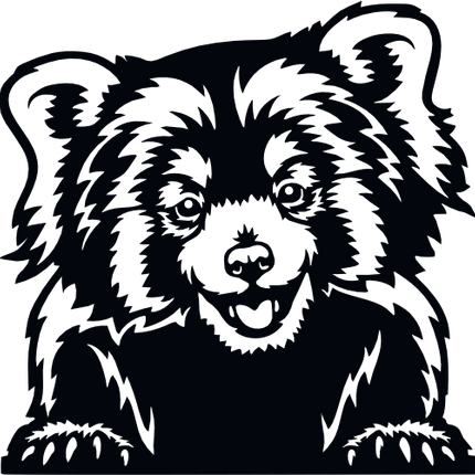 (356-03-1U) Peeking Red Panda