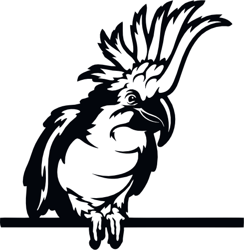 (356-03-1Y) Peeking Cockatoo