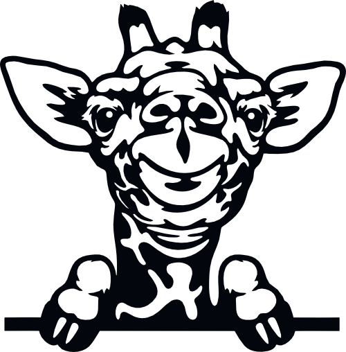 (s356-03-1Z) Peeking Giraffe