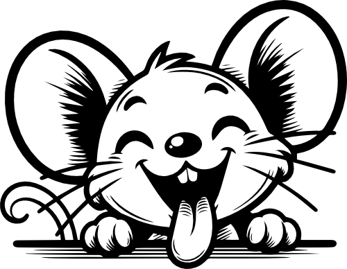 (s356-08-M) Cute Peeking Animals Mouse