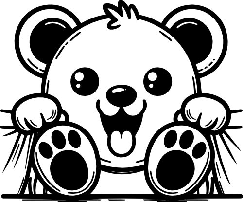 (s356-08-T) Cute Peeking Animals Teddy Bear