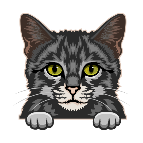 (s356-09-I) Peeking Cat