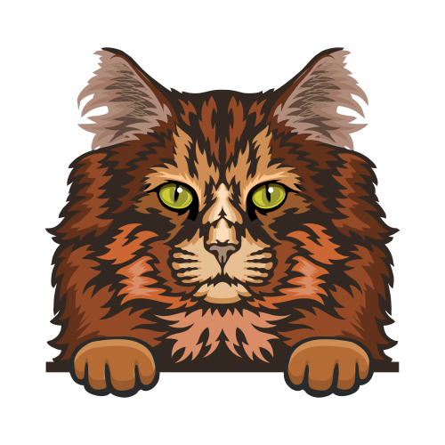 (s356-9-L) Peeking Cat