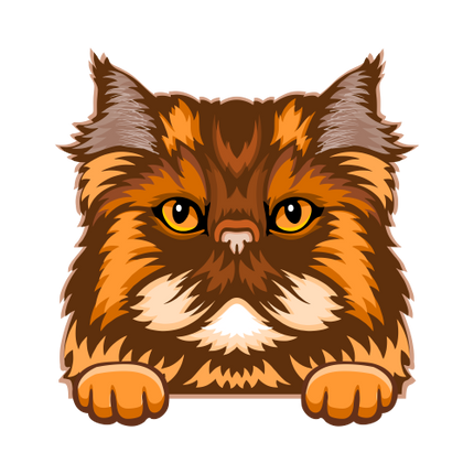 (s356-9-N) Peeking Cat