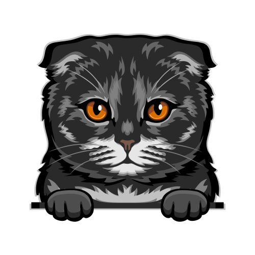 (s356-09-S) Peeking Cat