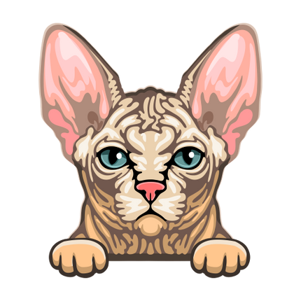 (s356-09-X) Peeking Cat