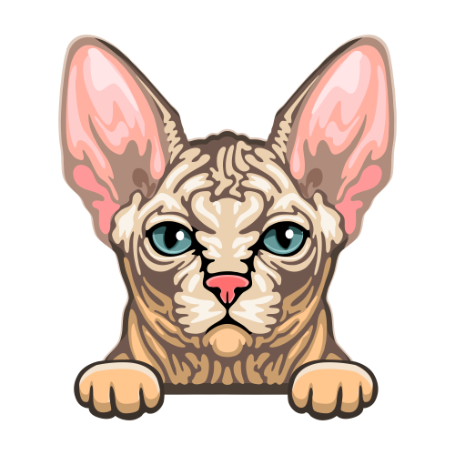 (s356-09-X) Peeking Cat